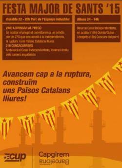 Crida a brindar per "la independència, la ruptura i els Països catalans" al pregó de les Festes de Sants