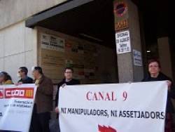 Protestes a Canal 9 en contra de l'exsecretari general de l'extinta RTVV