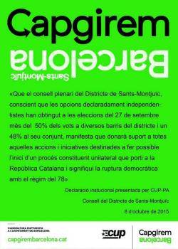 Compromís del Plenari Sants-Montjuïc amb procés constituent unilateral que porti República Catalana