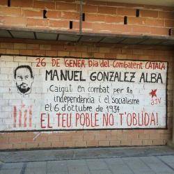 Mural a Valls en record de Manuel Gonzàlez Alba