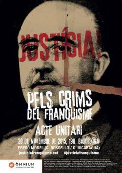 Barcelona aplega un acte per condemnar els crims del franquisme i homenatjar les víctimes del règim