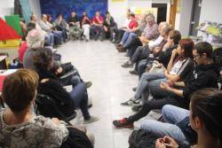 Acte públic organitzat per la CUP Mataró on els encausats expliquen el cas