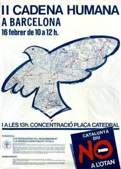 1986- 8 detinguts a Barcelona a la segona cadena humana contra lOTAN