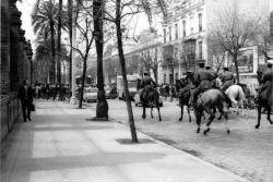 Càrrega de la policia a cavall en una manifestació 1968