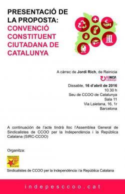 Xerrada informativa sobre la proposta de Convenció Constituent Ciutadana de Catalunya