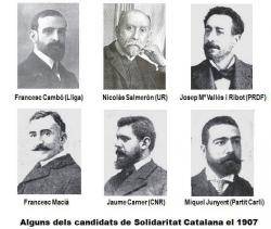 Alguns candidats de Solidaritat Catalana el 1907