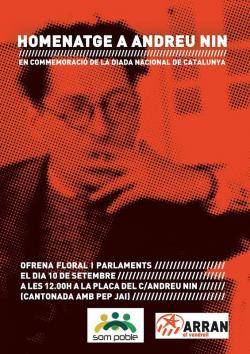Acte al Vendrell en record d'Andreu Nin