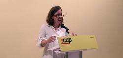 La diputada Reguant explica la decisió de la CUP-CC pel que fa als presupostos en roda de premsa