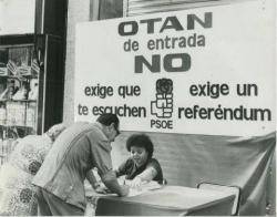 Paradeta del PSOE als anys 80: "OTAN de entrada no"