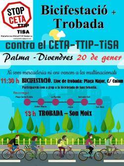 Bicifestació a Palma contra el CETA-TTIP-TiSA