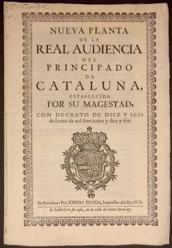 1712  A Madrid es dicten les instruccions secretes als corregidors