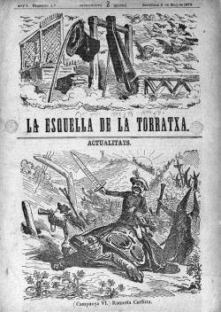 1872 Surt el primer número de "L'Esquella de la Torratxa", setmanari satíric