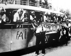 1936 Sortida de la Columna Durruti per lluitar al front contra l'exèrcit feixista