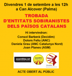 Trobada de les entitats sobiranistes dels Països Catalans a Palma