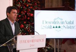 Carlos Mazón a la presentació de «El Nadal més valencià», la darrera gran campanya institucional de la Generalitat