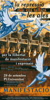 Imatge del cartell de la manifestaci&oacute; per la llibertat d'expressi&oacute; i de manifestaci&oacute;