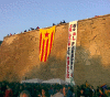 Imatge d'una pancarta en defensa del Roser