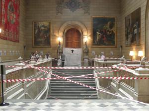 Esquela gegant a la Universitat de Barcelona