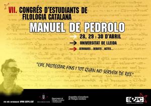 VII Congrés d'Estudiants de Filologia Catalana "Manuel de Pedrolo"