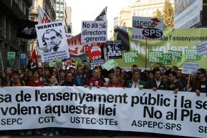 Capçalera de la manifestació de Barcelona