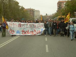Manifestació estudiantil. Lleida