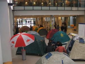 Acampada a la Universitat Jaume I de Castelló de la Plana