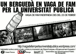 Cartell del Berguedà sobre la vaga de fam