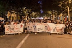 manifestació del vespre, camí d'una nova okupació