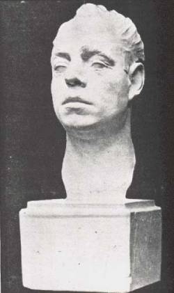 Bust de Jaume Compte,  militant del Partit Català Proletari (PCP) mort durant el 6 d'Octubre; bust esculpit per Deogràcies Civit