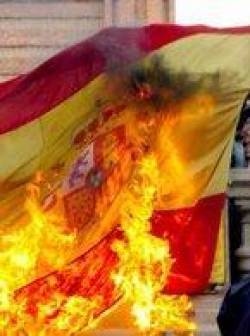 Bandera espanyola flames