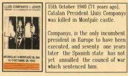 l setanta-dosè aniversari de l?afusellament del President Lluís Companys