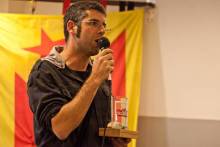 Acte 5&egrave; aniversari Llibertat.cat: Jordi Navarro, recollint el premi
