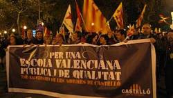Manifestació per comemorar el 79è aniversari de les Normes de Castelló