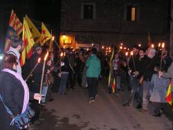 Èxit de participació a la "1a Marxa de Torxes pel dret a decidir" a Sóller