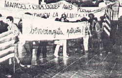 Manifestació de benvinguda als patriotes catalans, després de les detencions de 1981 contra Terra Lliure