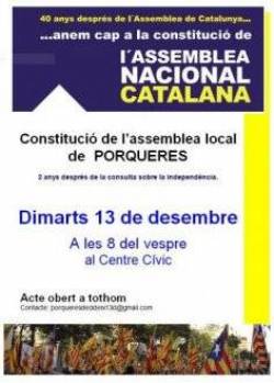 Cartell de la constitució Porqueres per la independencia