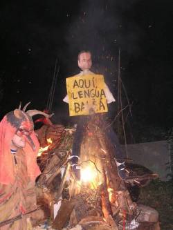 Les festes populars de Sant Antoni esdevenen un clam contra la política linguística de Bauzá