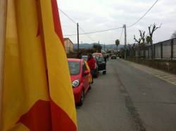 Més d'un miler de vehicles participen en la caravana per la independència al Maresme