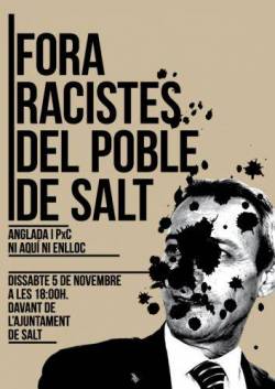 "Fora racistes del poble de Salt"