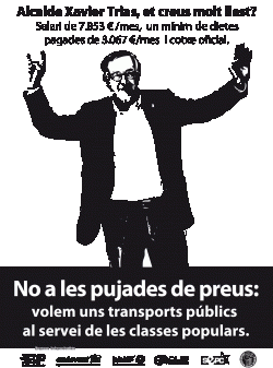 El conjunt de l'EI promou una campanya en contra de l'encariment del transport públic a Barcelona