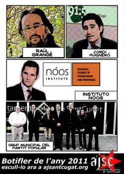 Cartell amb els quatre candidats a Botifler de l'Any