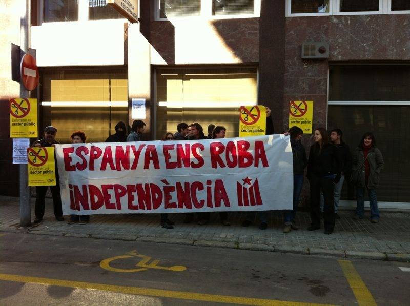 Concentració de protesta a Banyoles