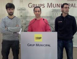 La CUP en roda de premsa a l'Ajuntament de Reus