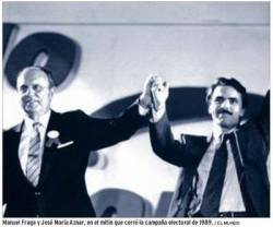 Fraga i Aznar l'any 1989