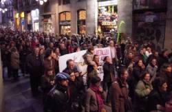 Manifestació contra les retallades 18 de Gener