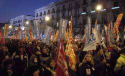 Manifestació contra les retallades 18 de Gener