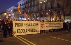 Manifestació contra les retallades 18 de Gener