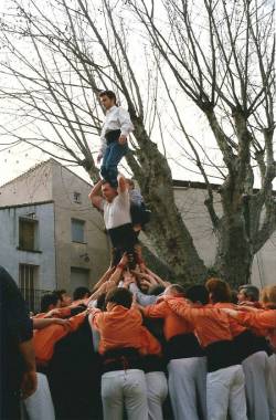 Primer pilar de 4 dels castellers de Ribera