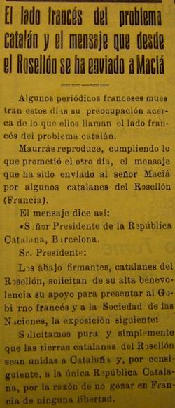 Catalunya Nord - 3.5.1931 Diario de Lérida
