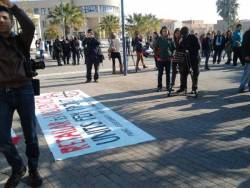 Concentració a l'àgora de la Universitat Jaume I de Castelló